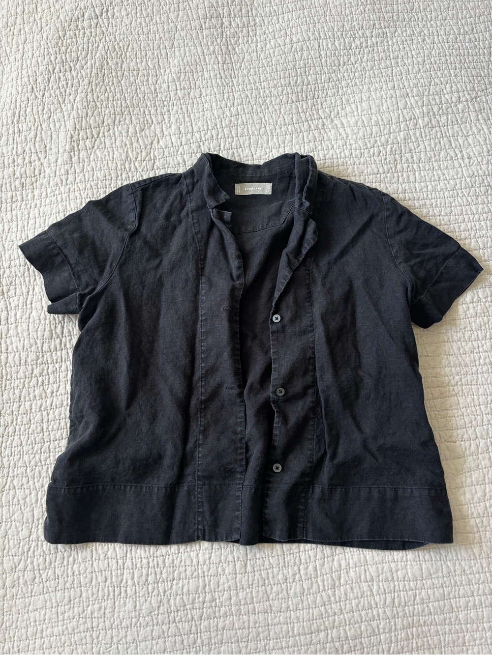 Everlane Linen Short Sleeve Blouse